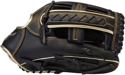 12.5 Inch Mizuno MVP Prime SE GMVP1250PSES8-Black/Gold Adult Slowpitch Softball Glove 3 12.5 Inch Mizuno MVP Prime SE GMVP1250PSES8-Black/Gold Adult Slowpitch Softball Glove - Image 3