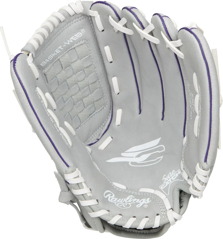 12 Inch Rawlings Sure Catch Girl's Fastpitch Softball Glove SCSB12PU 2 12 Inch Rawlings Sure Catch Girl's Fastpitch Softball Glove SCSB12PU - Image 2
