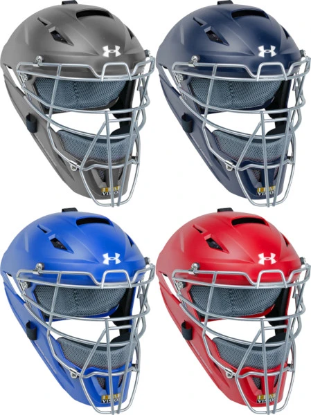 Under Armour Converge Adult Solid Matte Catcher's Helmet UAHG3-AM 2 Under Armour Converge Adult Solid Matte Catcher's Helmet UAHG3-AM - Image 2